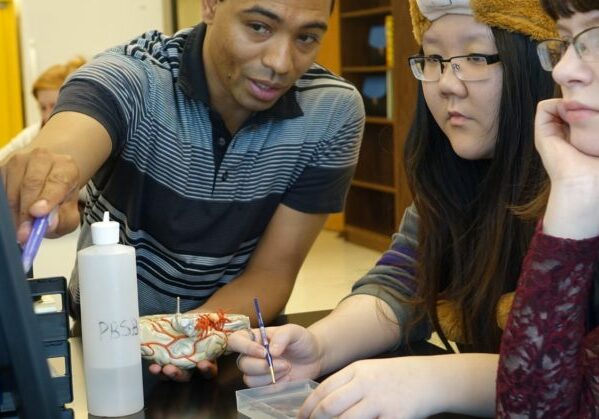 Assistant Professor Muhammad Spocter teaches graduate-level neuroanatomy concepts to high school students who in turn help further his research.